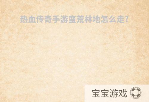 热血传奇手游蛮荒林地怎么走?