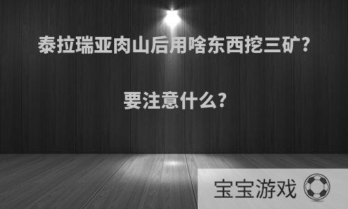 泰拉瑞亚肉山后用啥东西挖三矿?要注意什么?