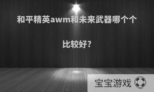 和平精英awm和未来武器哪个个比较好?