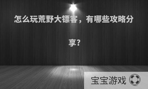 怎么玩荒野大镖客，有哪些攻略分享?