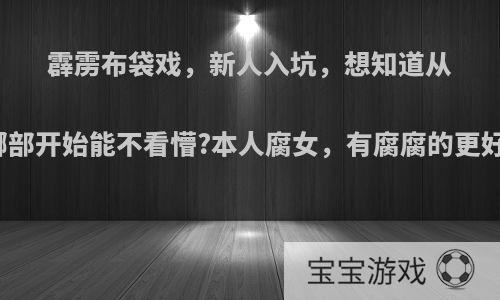 霹雳布袋戏，新人入坑，想知道从哪部开始能不看懵?本人腐女，有腐腐的更好?