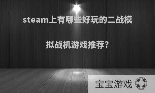 steam上有哪些好玩的二战模拟战机游戏推荐?