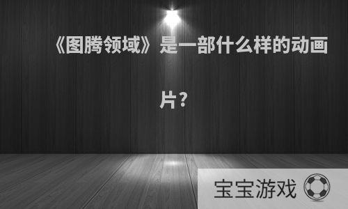 《图腾领域》是一部什么样的动画片?