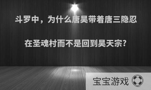 斗罗中，为什么唐昊带着唐三隐忍在圣魂村而不是回到昊天宗?