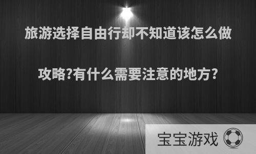 旅游选择自由行却不知道该怎么做攻略?有什么需要注意的地方?