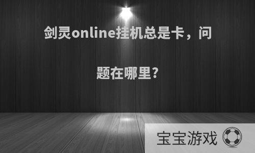 剑灵online挂机总是卡，问题在哪里?