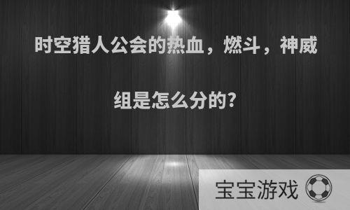 时空猎人公会的热血，燃斗，神威组是怎么分的?