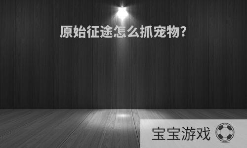 原始征途怎么抓宠物?