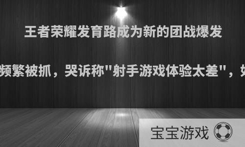 王者荣耀发育路成为新的团战爆发地，射手频繁被抓，哭诉称