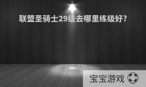 联盟圣骑士29级去哪里练级好?