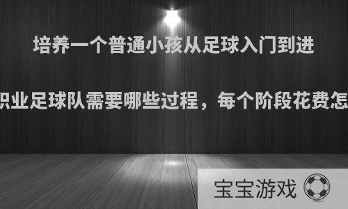 培养一个普通小孩从足球入门到进去职业足球队需要哪些过程，每个阶段花费怎样?