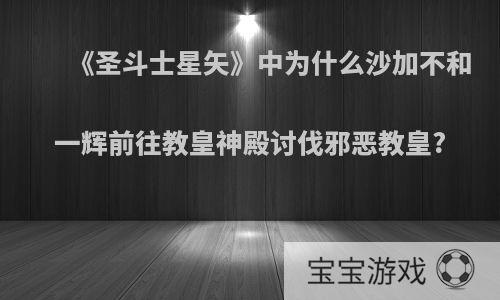 《圣斗士星矢》中为什么沙加不和一辉前往教皇神殿讨伐邪恶教皇?