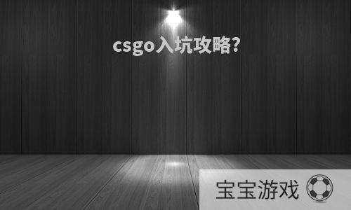 csgo入坑攻略?