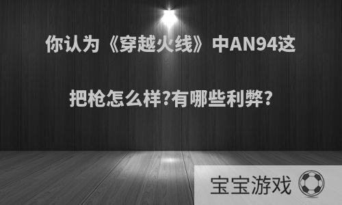 你认为《穿越火线》中AN94这把枪怎么样?有哪些利弊?