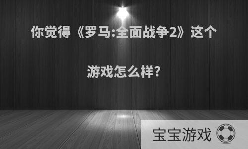 你觉得《罗马:全面战争2》这个游戏怎么样?