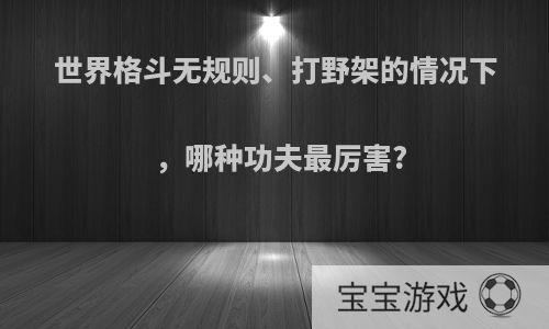 世界格斗无规则、打野架的情况下，哪种功夫最厉害?