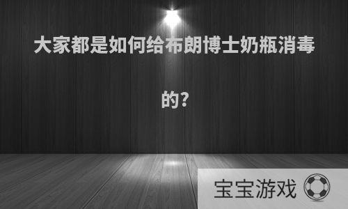 大家都是如何给布朗博士奶瓶消毒的?