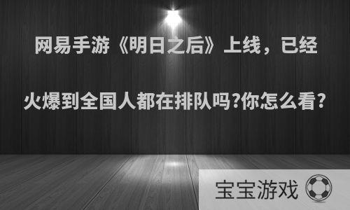 网易手游《明日之后》上线，已经火爆到全国人都在排队吗?你怎么看?