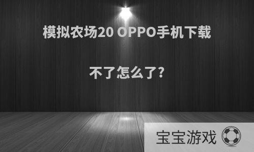 模拟农场20 OPPO手机下载不了怎么了?