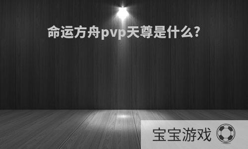 命运方舟pvp天尊是什么?