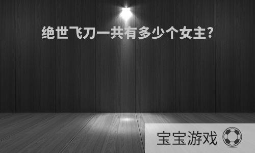 绝世飞刀一共有多少个女主?