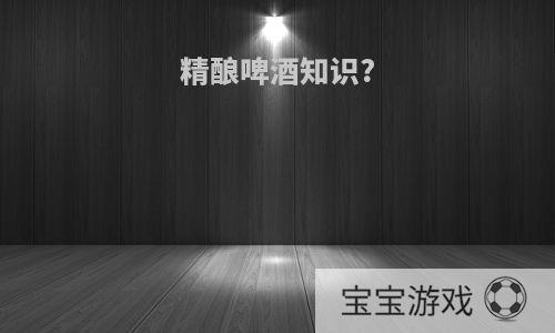 精酿啤酒知识?