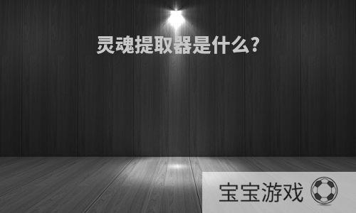 灵魂提取器是什么?