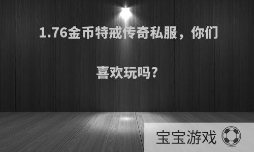1.76金币特戒传奇私服，你们喜欢玩吗?